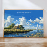 Norfolk Broads Landscape Print Wall Art, Travel Poster of Norfolk Broads, England, Art Gift, English Countryside Art Lovers Gift NQ Media Designs