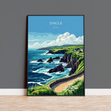 Dingle Print, Travel Poster of Dingle, County Kerry Art, Ireland Coast, Travel Wall Art Gift NQ Media Designs