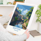 Skipton Travel Print Wall Art, Travel Poster of Skipton, Skipton Art Print, North Yorkshire Wall Print, Yorkshire Art Lovers Gift NQ Media Designs