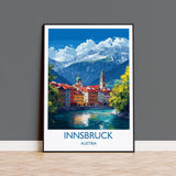 Innsbruck Poster, Travel Print of Innsbruck, Austria, Innsbruck Art Gift, Travel Europe Gift NQ Media Designs