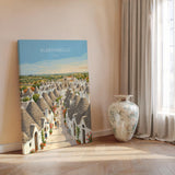 Alberobello Italy Poster, Trulli Houses Wall Art, Puglia Village Print, Italian Travel Poster, Alberobello Gift