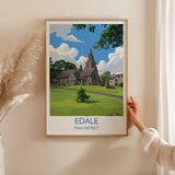 Edale Village, Peak District Travel Print Wall Art, Travel Poster of Peak District Art Lovers Gift, English Countryside NQ Media Designs