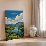Grasmere Poster, Lake District Wall Art, Cumbria Print, England Travel Poster, Grasmere Gift