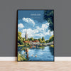 Marlow Travel Print Wall Art, Travel Poster of Marlow, England, Buckinghamshire Art Lovers Gift, Travel Art Gift NQ Media Designs