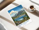 Fort William Scotland Print, Ben Nevis Wall Art with Border, Scottish Highlands Poster, Loch Linnhe Print, Fort William Gift
