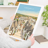 Alberobello Italy Poster, Trulli Houses Wall Art, Puglia Village Print, Italian Travel Poster, Alberobello Gift