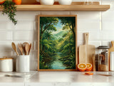 Daintree Rainforest Australia Travel Print, Tropical Rainforest Wall Art, Queensland Nature Poster, Forest Illustration, Australia Decor