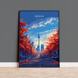 Berlin Travel Poster Wall Art, Travel Print of Berlin, Berlin Art Lovers Gift, Germany Art Gift NQ Media Designs