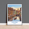 Colmar France Travel Poster, Alsace Village Wall Art, Little Venice Canal Print, Colourful Houses Illustration, Europe Decor