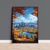 Denver Travel Print Wall Art, Travel Poster of Denver, Colorado, USA, Denver Art Lovers Gift NQ Media Designs