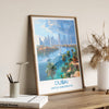 Dubai Travel Print, Travel Poster of Dubai, Palm Jumeirah Dubai Art lovers Gift, UAE Wall Art Gift
