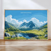Snowdonia Landscape Travel Poster Wall Art, Travel Print of Snowdonia, Snowdonia Art Lovers Gift, English Countryside NQ Media Designs