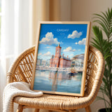 Cardiff Pierhead Building Travel Print, Cardiff Bay Wall Art, Welsh Landmark Poster, Historic Red Brick Architecture, UK City Decor