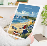 Abersoch Travel Poster Wall Art, Abersoch Travel Print, Wales, Welsh Art, Abersoch Art lovers Gift, Wall Art Print NQ Media Designs