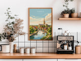Norwich Norfolk Poster, Historic Cathedral City Wall Art, English City Travel Print, Norfolk Decor, UK Gift