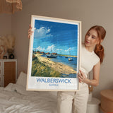 Walberswick Travel Print, Travel Poster of Walberswick, Walberswick Art Lovers Gift, Suffolk Coast Wall Art NQ Media Designs