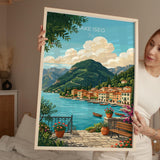 Lake Iseo Travel Poster | Italian Lakes, Italy Wall Art