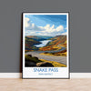 Snakes Pass Peak District Travel Print Wall Art, Travel Poster of Peak District Art Lovers Gift, English Countryside NQ Media Designs