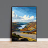 Snake Pass, Peak District Travel Poster Wall Art, Travel Print of Peak District, Derbyshire, English Countryside NQ Media Designs
