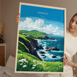 Dingle Print, Travel Poster of Dingle, County Kerry Art, Ireland Coast, Travel Wall Art Gift NQ Media Designs
