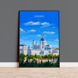 Madrid Travel Poster, Travel Print of Madrid , Spain Poster, Madrid Wall Art Lovers Gift, Spain Art Gift NQ Media Designs