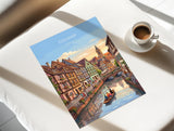 Colmar France Travel Print, Alsace Village Wall Art, Little Venice Canal Poster, Colourful Houses Illustration, Europe Decor