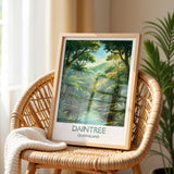 Daintree Rainforest Australia Travel Poster, Tropical Rainforest Wall Art, Queensland Nature Print, Forest Illustration, Australia Decor