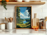 Kielder Forest Travel Print, Travel Poster of Kielder Forest, Kielder Water Reservoir, Kielder Forest Art, Northumberland Gift NQ Media Designs
