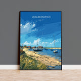 Walberswick Travel Poster, Travel Print of Walberswick, Walberswick Art Lovers Gift, Suffolk Coast Wall Art NQ Media Designs