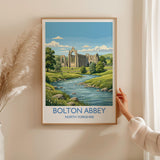 Bolton Abbey Travel Print | Yorkshire Dales Priory, England Wall Art