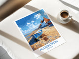 Aldeburgh Travel Print, Travel Poster of Aldeburgh, Aldeburgh Art Lovers Gift, Suffolk Coast Wall Art NQ Media Designs