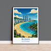 Busan Travel Print | Haeundae Coast, South Korea Wall Art