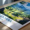 Andorra Travel Poster, Travel Print of Andorra, Europe, Andorra Wall Art Gift, Pyrenees Mountains Wall Decor Gift