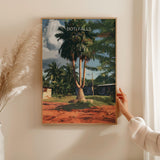 Boti Falls Travel Poster, Ghana Travel Print Collection, Three headed Palm Tree, Ghana, Africa Art Lovers Travel Gift NQ Media Designs