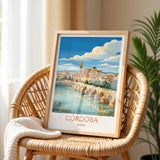 Cordoba Spain Print, Mezquita Wall Art with Border, Andalusia Poster, Spain Travel Print, Cordoba Gift Print
