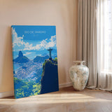Rio De Janeiro Travel Poster, Travel Print of Rio De Janeiro , Brazil City Poster, Rio De JaneiroWall Art Lovers Gift, Brazil Art Gift NQ Media Designs