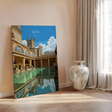 Bath Travel Print, Travel Poster of Bath, England, Cotswolds Art, English City Gift, Avon Wall Art Print NQ Media Designs