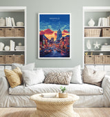 Nashville Travel Poster Wall Art, Travel Print of Nashville, Nashville Art Lovers Gift, Tennessee USA Art Gift NQ Media Designs