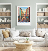 Carnaby Street Print, London Wall Art with Border, Soho London Poster, Carnaby Street Gift Print, British Travel Print