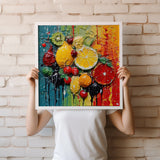 Fruit Abstract Art Colourful Kitchen Modern Design Decor Print Wall Art Picture NQ Media Designs