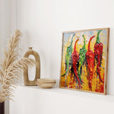 Peppers Abstract Art Colourful Kitchen Modern Design Decor Print Wall Art Picture NQ Media Designs