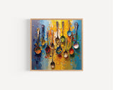 Spoons Of Colourful Herbs And Spices Abstract Kitchen Modern Design Decor Print Wall Art Picture NQ Media Designs