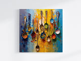 Spoons Of Colourful Herbs And Spices Abstract Kitchen Modern Design Decor Print Wall Art Picture NQ Media Designs