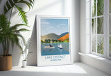 Lake District Travel Print, Travel Poster of Lake District, National Park, Cumbria NQ Media Designs