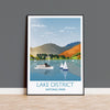Lake District Travel Print, Travel Poster of Lake District, National Park, Cumbria NQ Media Designs