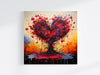 Hearts Tree of Love Poster, Modern Abstract Art Lovers Gift, Wall Art Print NQ Media Designs