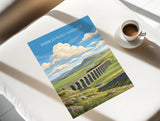 Ribblehead Viaduct Poster, Yorkshire Dales Wall Art, Settle Carlisle Railway Print, England Travel Poster, Ribblehead Gift
