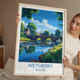 Wetherby Travel Poster Wall Art, Travel Print of Wetherby, Yorkshire, England, Wetherby Art Lovers Gift, England Gift NQ Media Designs