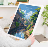 Skipton Travel Poster Wall Art, Travel Print of Skipton, Skipton Art Print, North Yorkshire Wall Print, Yorkshire Art Lovers Gift NQ Media Designs