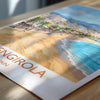 Fuengirola Spain Travel Poster, Costa del Sol Beach Wall Art, Seaside Promenade Print, Spanish Coastal Illustration, Holiday Decor